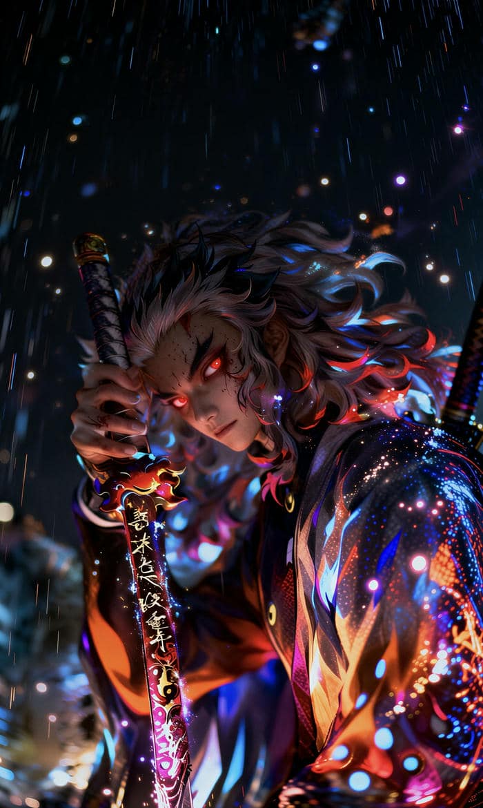 hình nền anime đêm sao trời tĩnh lặng