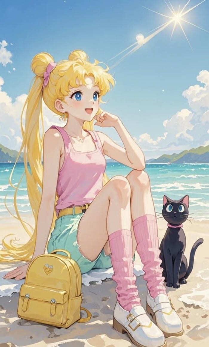 hình nền anime nhân vật ngồi thư giãn