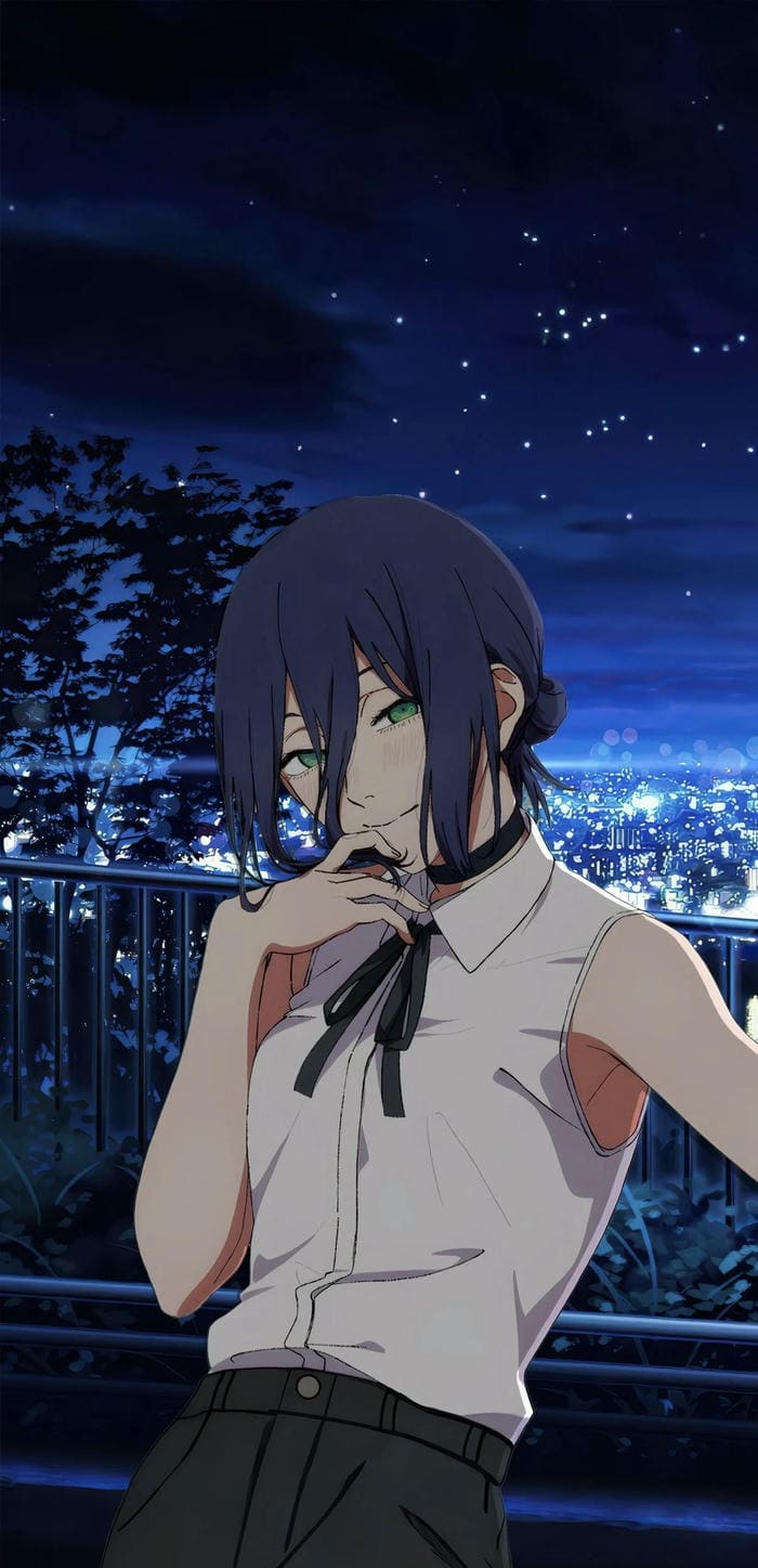 hình nền anime thành phố ban đêm yên