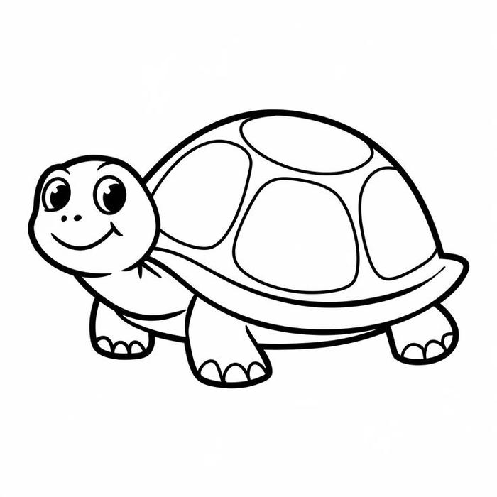 hình tô màu con rùa cho bé 3-4 tuổi