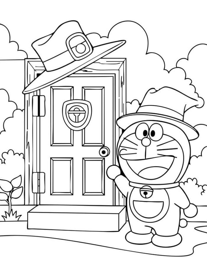 hình tô màu doremon bảo bối thần kỳ