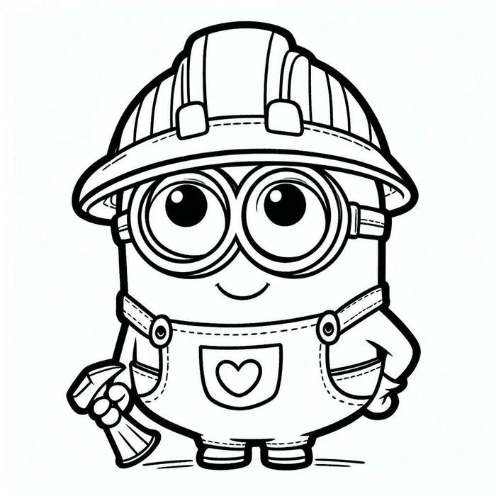 hình tô màu minion cho bé mới tập