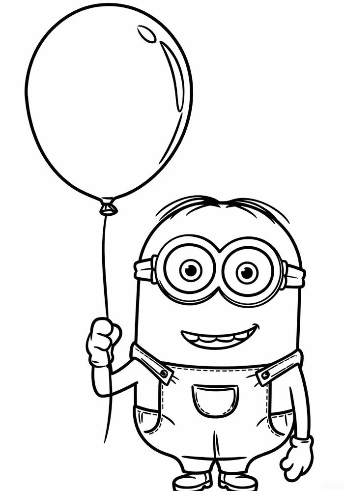 hình tô màu minion dễ thương