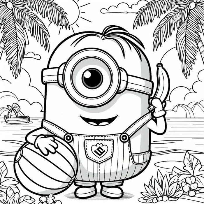 hình tô màu minion vui nhộn