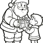 hình tô màu ông già noel phát quà giáng sinh