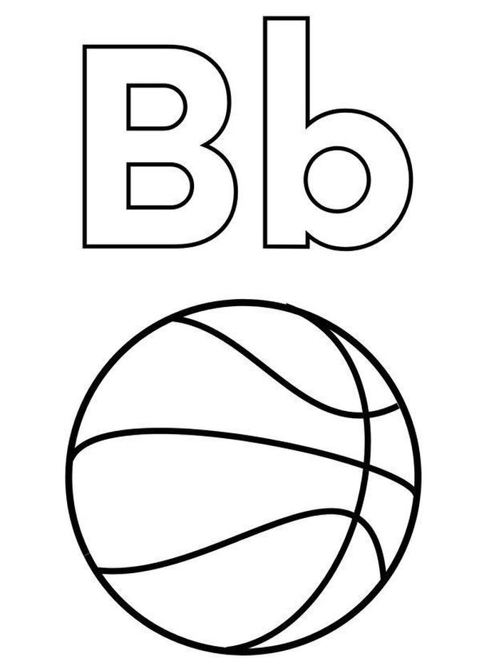 hình tranh tô màu chữ b tiếng việt đơn giản