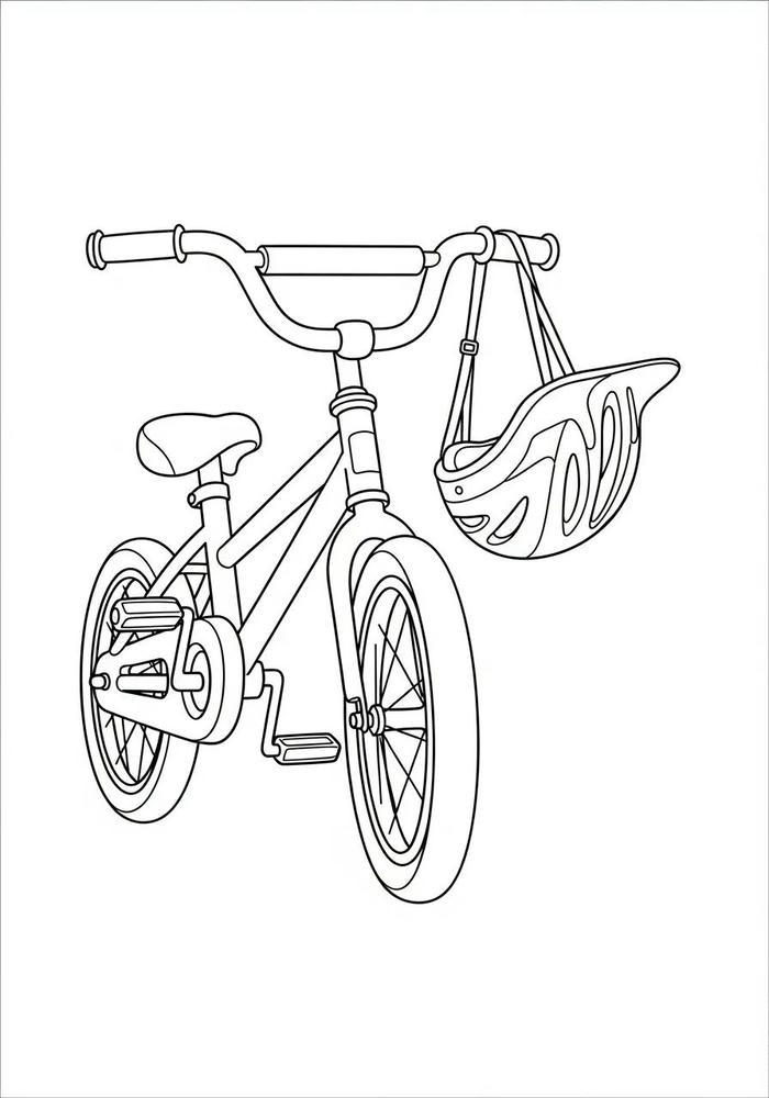 hình tranh tô màu xe đạp tư duy