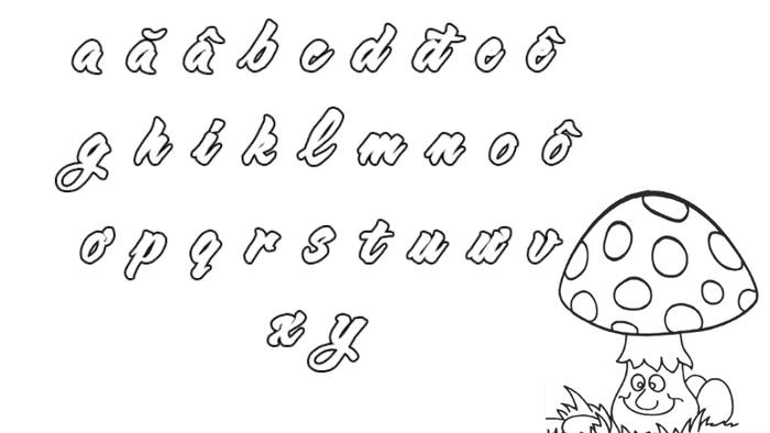 tô màu bảng chữ cái Việt dành cho bé