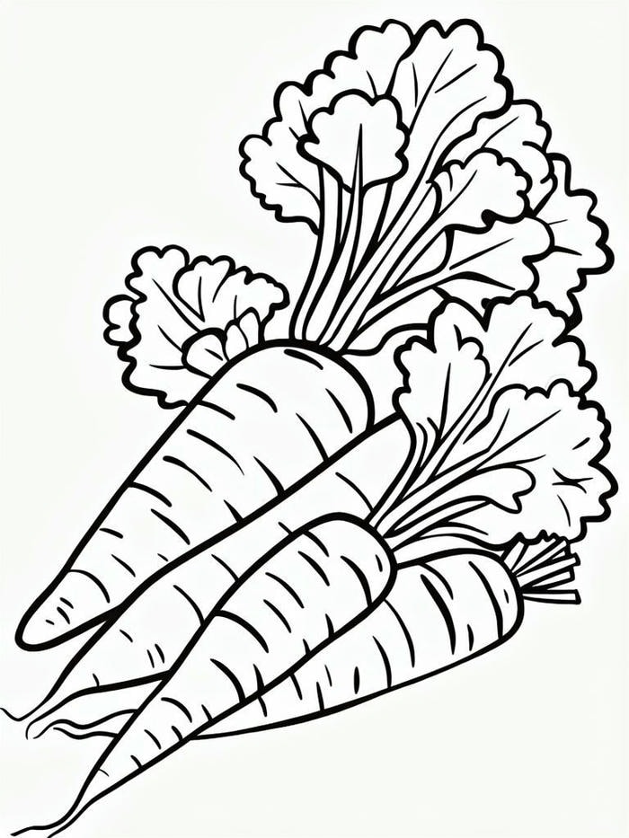 tô màu cà rốt cho trẻ nhỏ