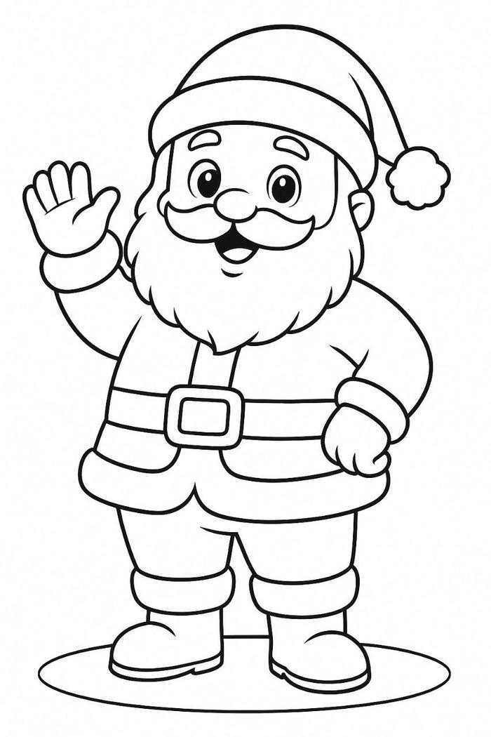 tô màu chân dung ông già noel hiền từ