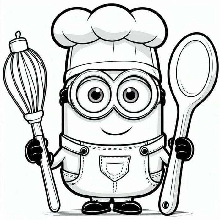 tô màu minion đáng yêu cho bé