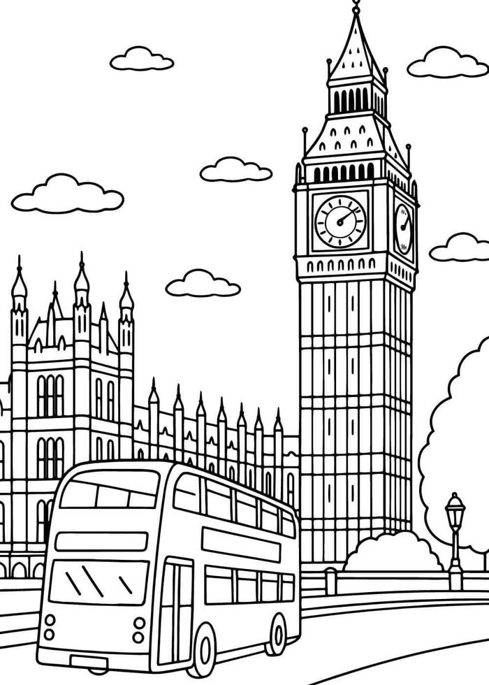 tô màu nhà cao tầng sầm uất nhất