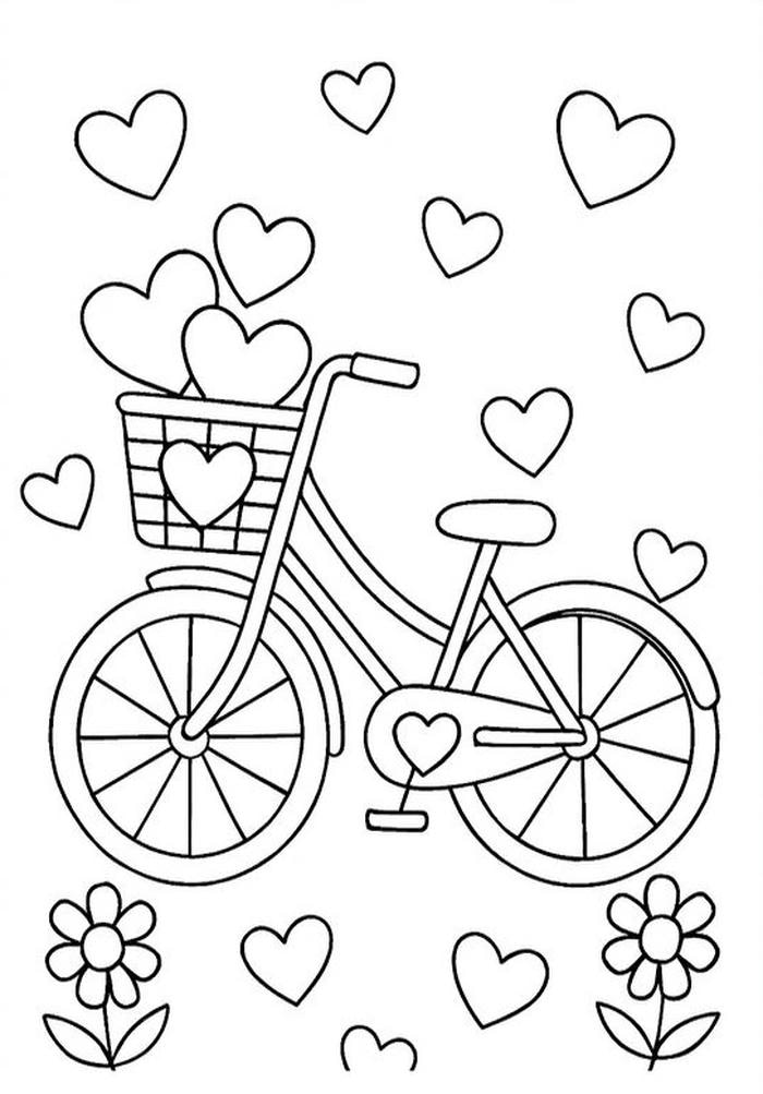 tô màu tranh xe đạp thiếu nhi