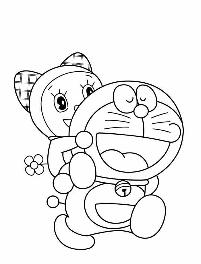 tranh tô màu Doraemon mới nhất