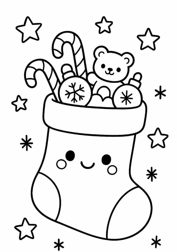 tranh tô màu Noel ông già Noel