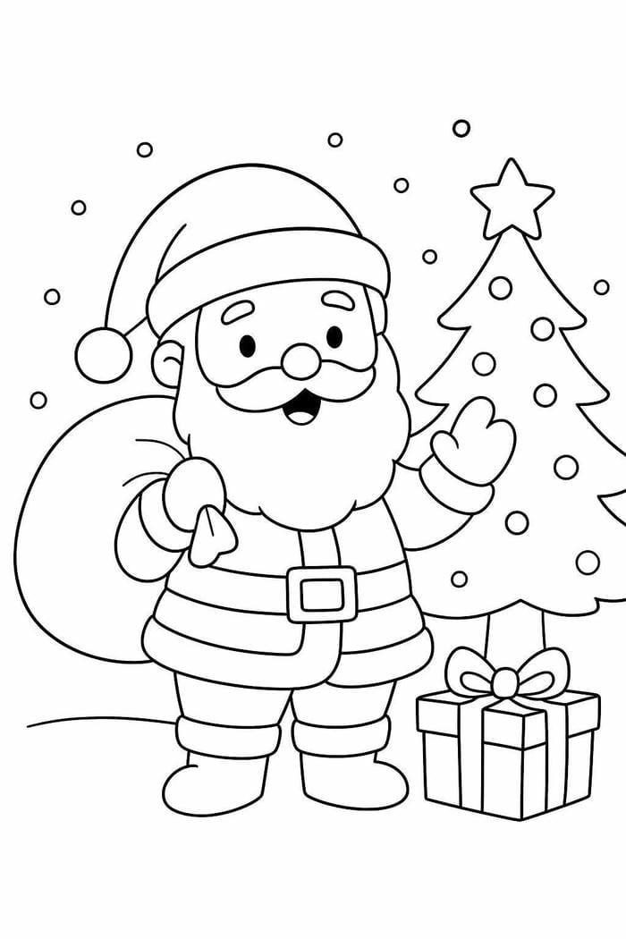 tranh tô màu Noel vui nhộn