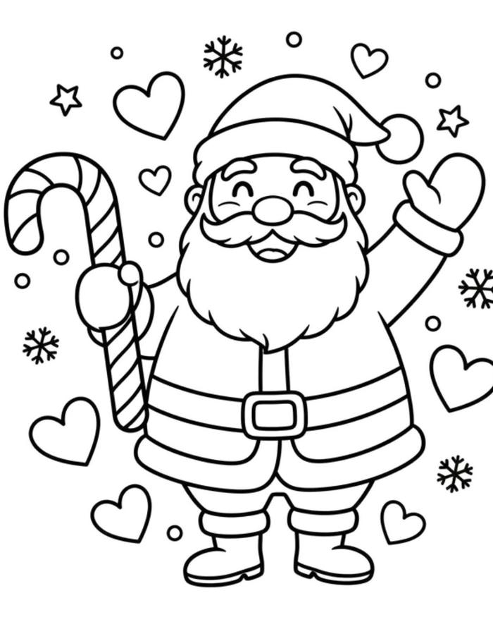 tranh tô màu ông già noel đẹp