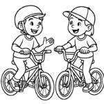 tranh tô màu xe đạp dễ vẽ