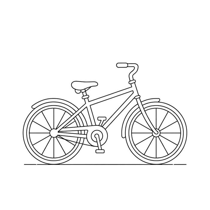 tranh tô màu xe đạp mầm non