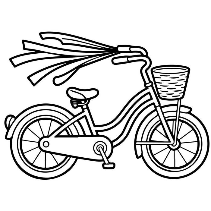 tranh tô màu xe đạp trẻ em