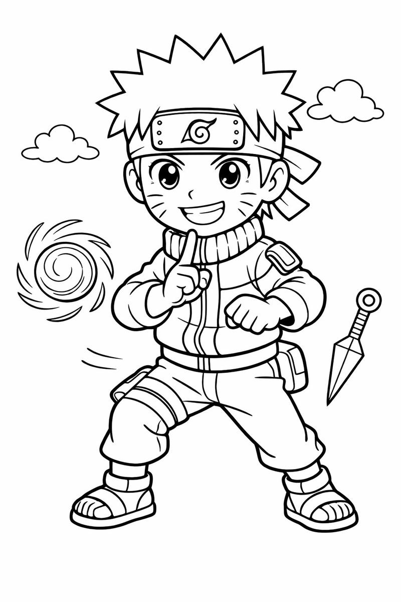 Ảnh Naruto biểu cảm vui nhộn tập tô màu