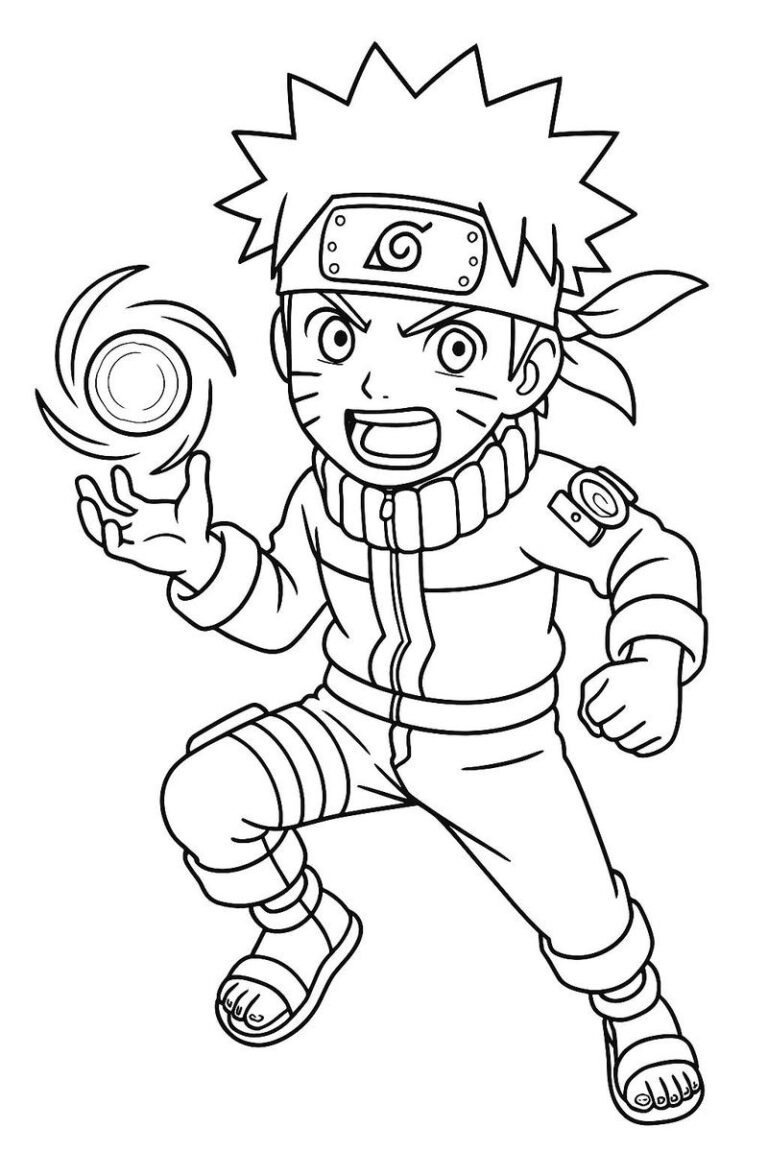 123+ tranh tô màu Naruto đơn giản và dễ tô cho bé tập tô