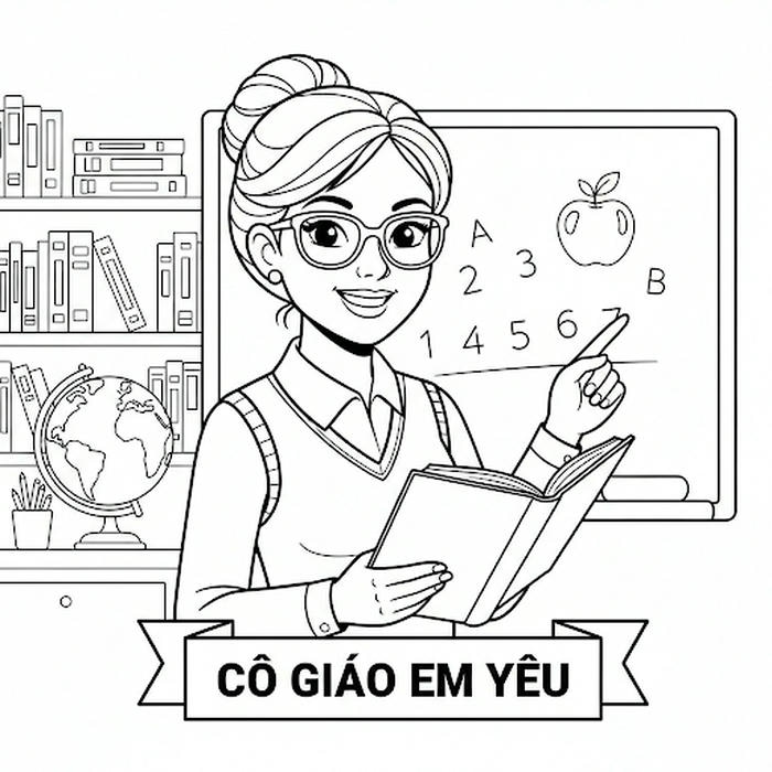 Ảnh chân dung cô giáo của em thân yêu