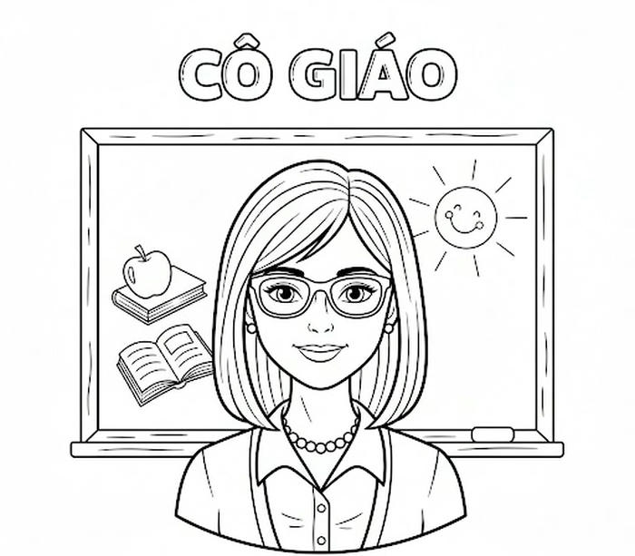 Ảnh chân dung cô giáo giảng bài trên lớp