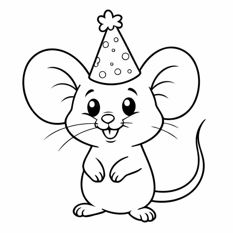 Ảnh chuột hoạt hình vui nhộn để tập tô