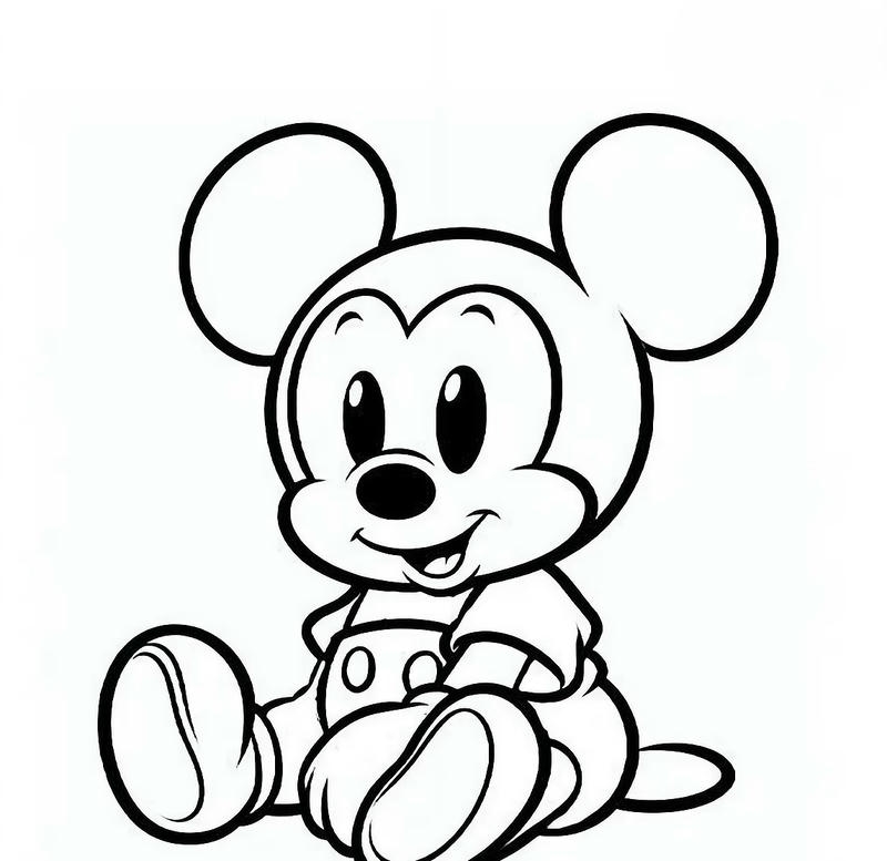 Ảnh chuột vui nhộn hỗ trợ bé học tô màu