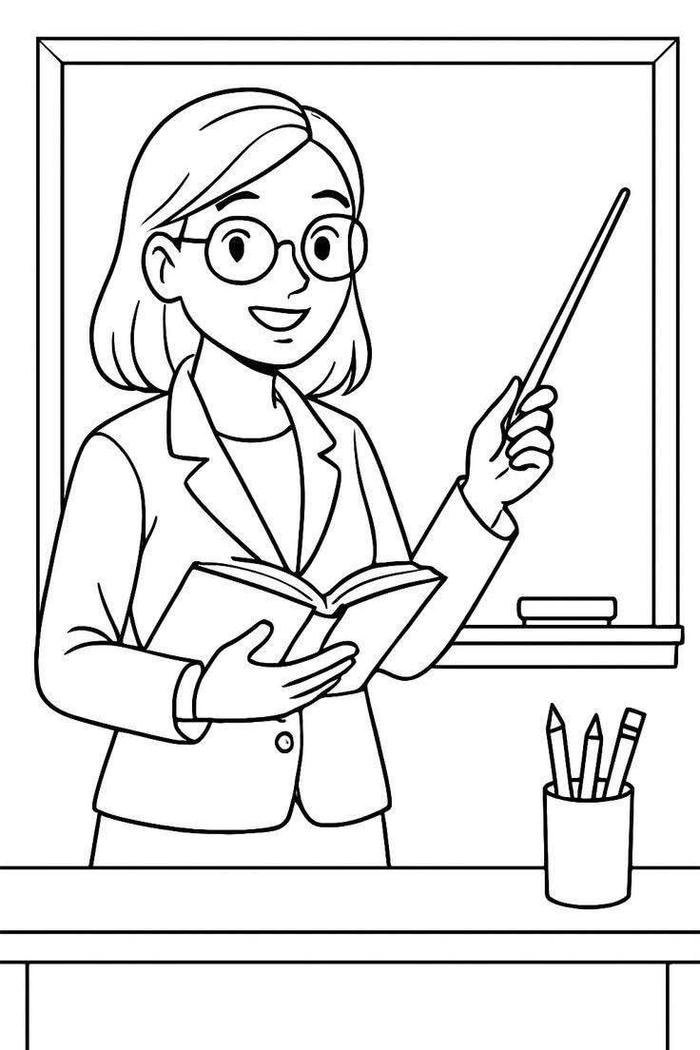 Ảnh cô giáo dịu dàng trên bục giảng