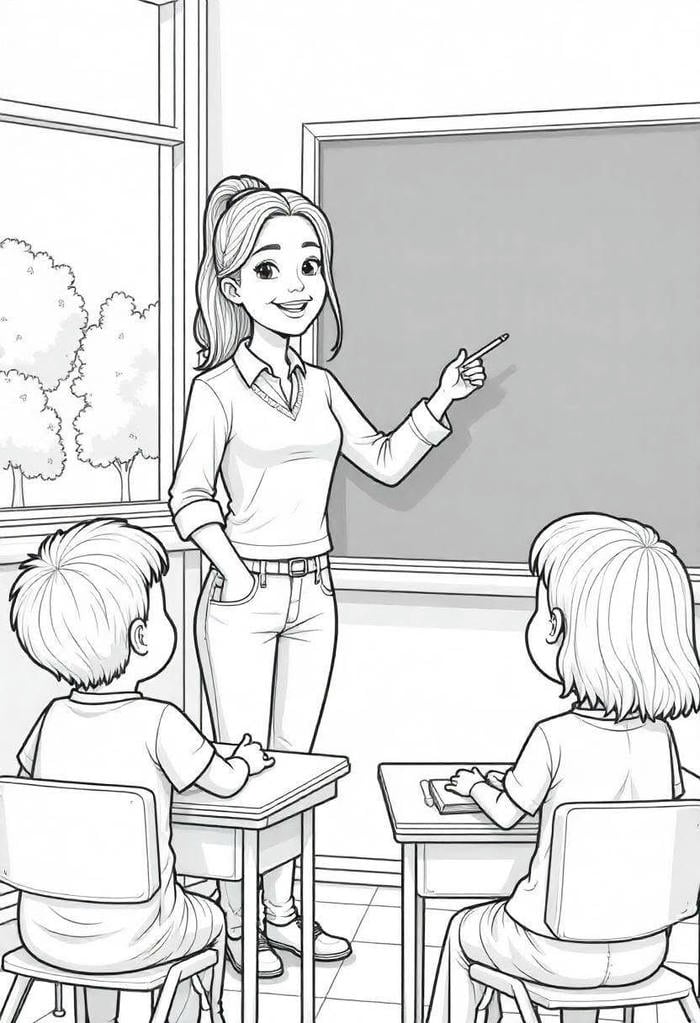 Ảnh cô giáo và học trò thân yêu