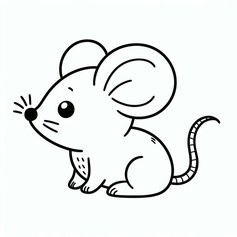 Ảnh hoạt hình ngộ nghĩnh tô màu con chuột