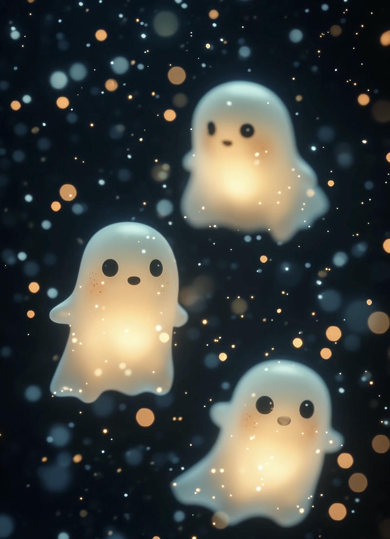 Ảnh ma nhỏ dễ thương phong cách hoạt hình chibi