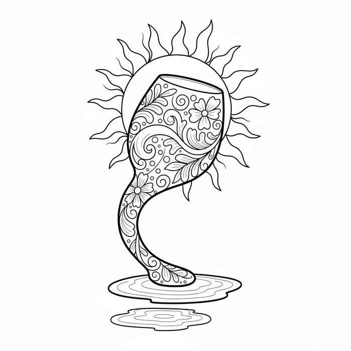 Ảnh tranh tô màu cái cốc đẹp