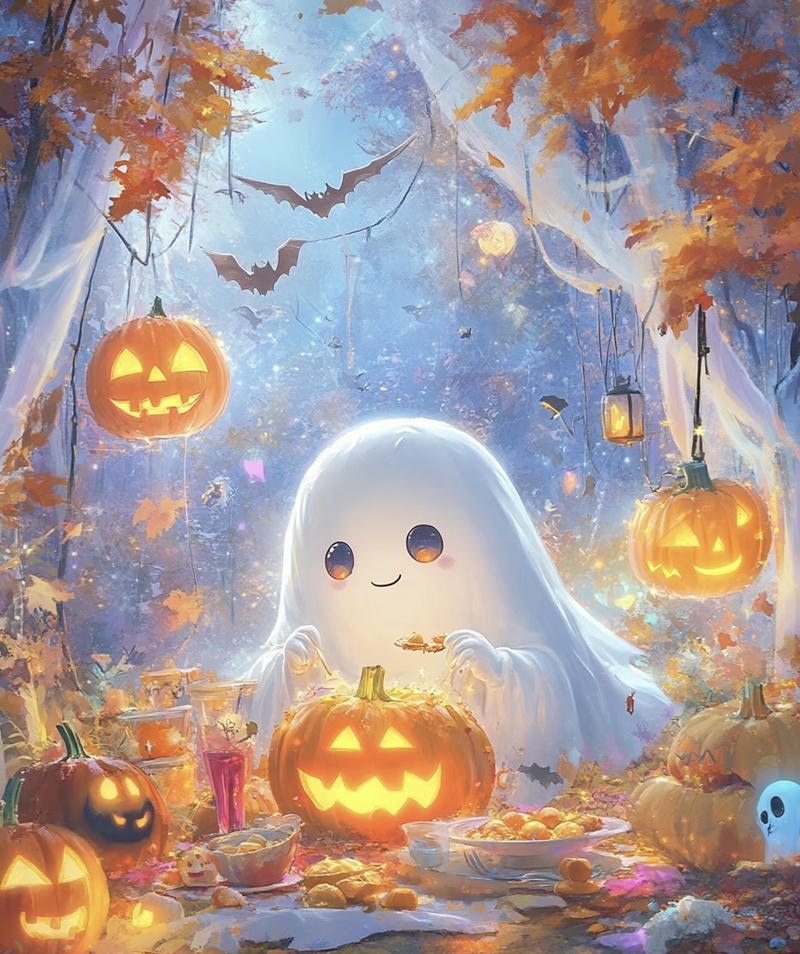 Bóng ma mini mắt tròn đáng yêu