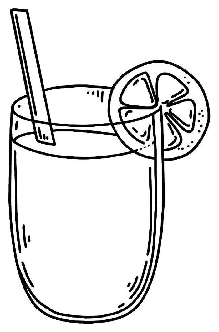 Hình ảnh cốc đơn giản nét viền