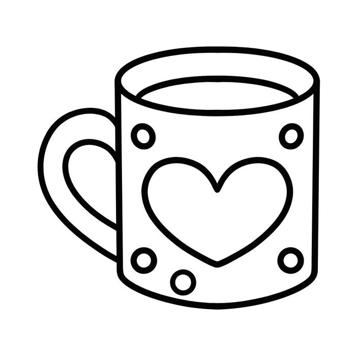 Hình ảnh cốc nét viền dễ tô