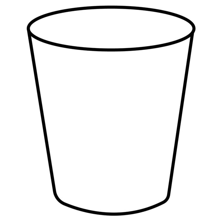 Hình ảnh tranh tô màu cốc cho bé