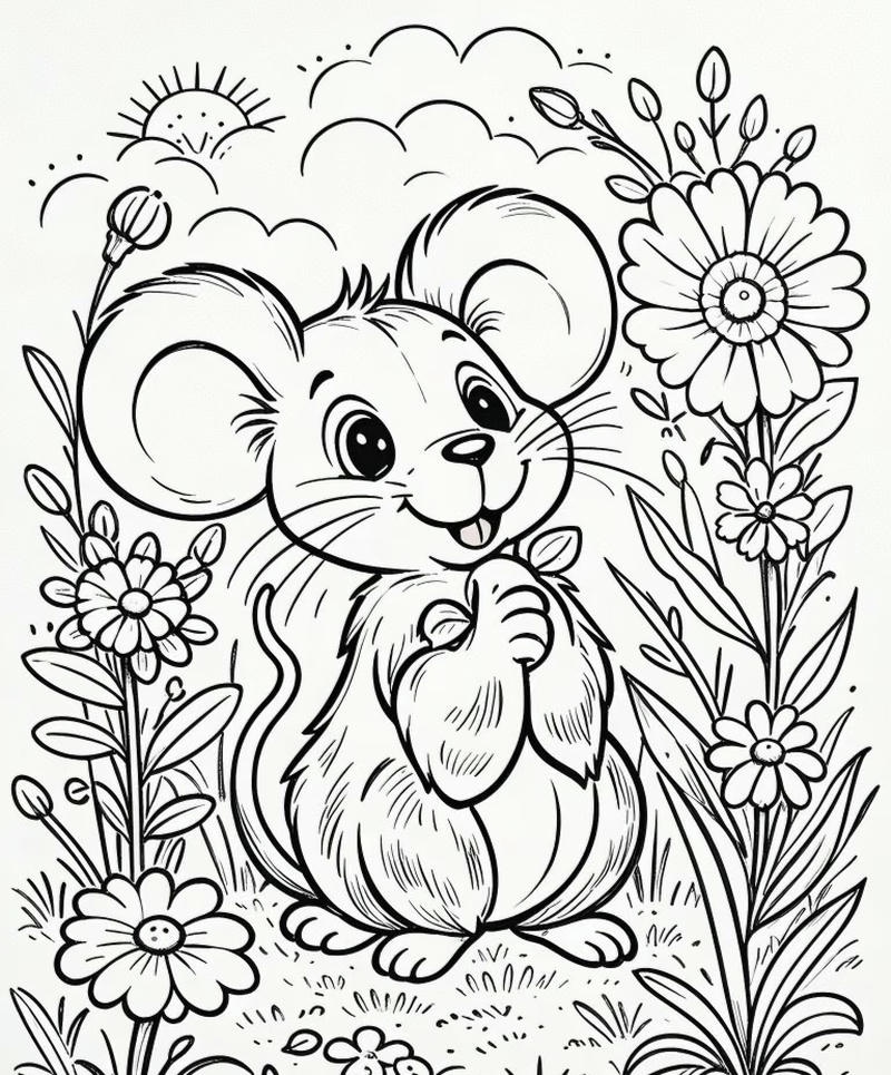 Hình chuột hoạt hình dễ thương cho bé sáng tạo