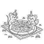 Hình chuột nhỏ đáng yêu giúp bé tô màu