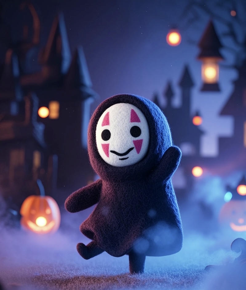 Hình hồn ma cute mắt long lanh phong cách ảnh ma chibi dễ thương