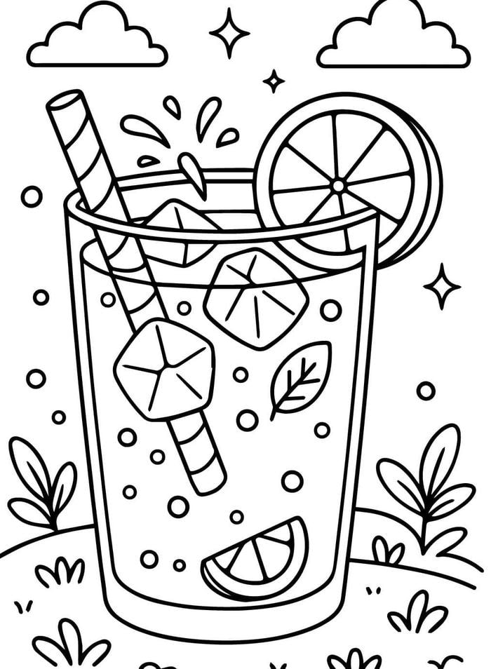 Hình tranh cốc nét liền rõ ràng