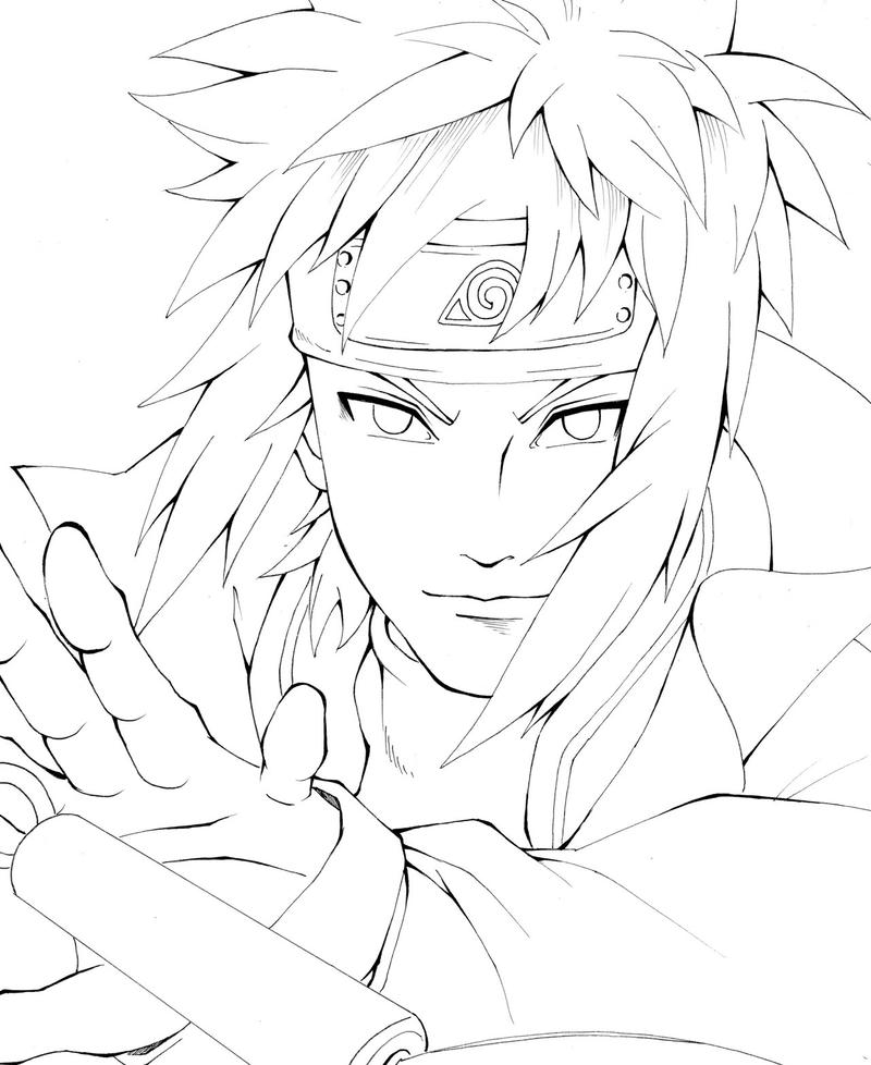 Hình vẽ Naruto đơn giản phù hợp cho bé tô màu