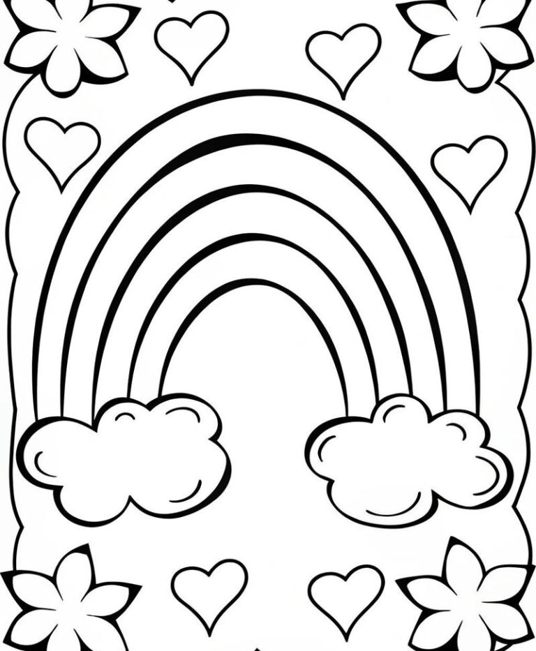 123+ tranh tô màu cầu vồng cực dễ thương cho các bé
