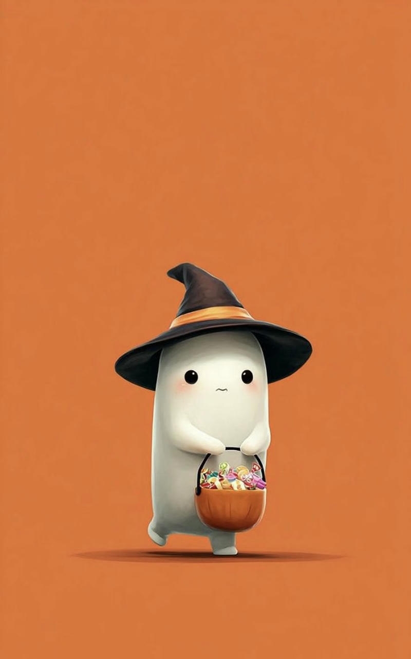 Nhân vật hồn ma bé xíu đáng yêu phong cách hoạt hình chibi