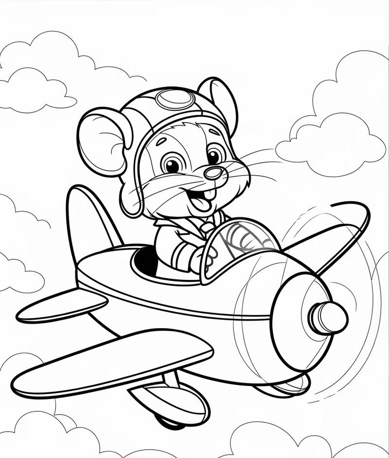 Tranh chuột hoạt hình dễ vẽ cho trẻ em