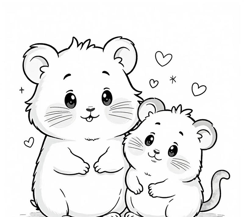 Tranh chuột ngộ nghĩnh cho bé luyện tô màu