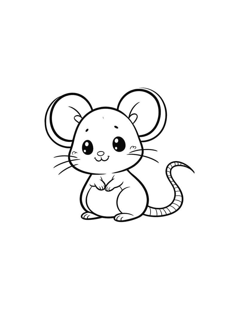 Tranh chuột ngộ nghĩnh phù hợp tập tô màu