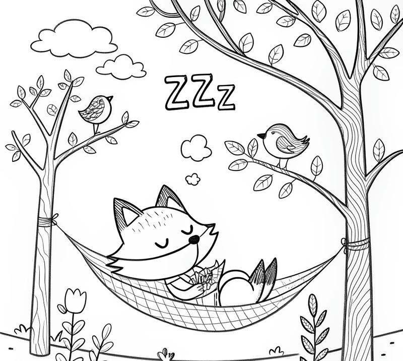 Tranh con cáo dễ thương hỗ trợ bé sáng tạo